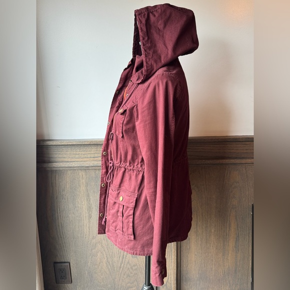 41 Hawthorn Maroon Utility Jacket with Hood Euc M - Picture 3 of 7